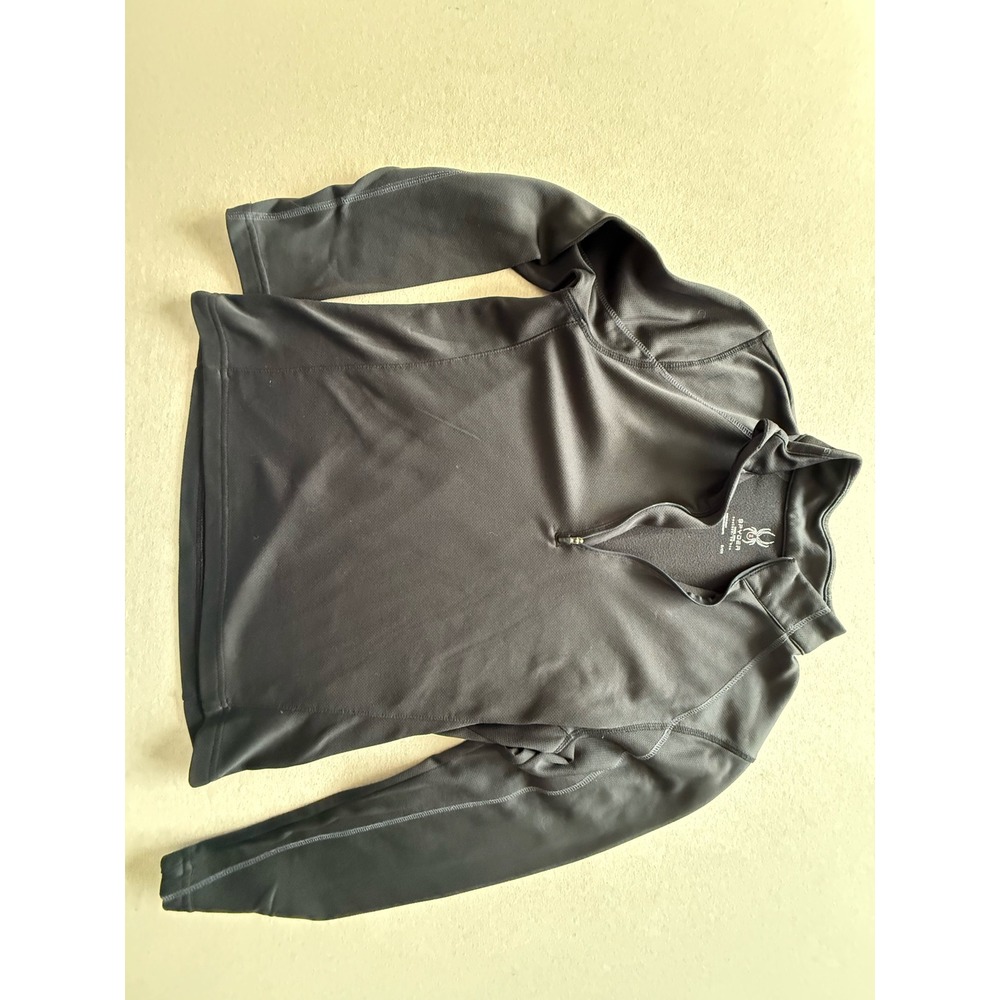Spyder Mens Black 1/4 Zip Pullover Fleece Lined Performance Shirt Small